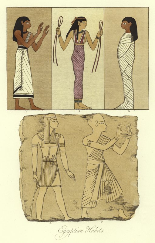 Gamle egyptiske kostumer af English School