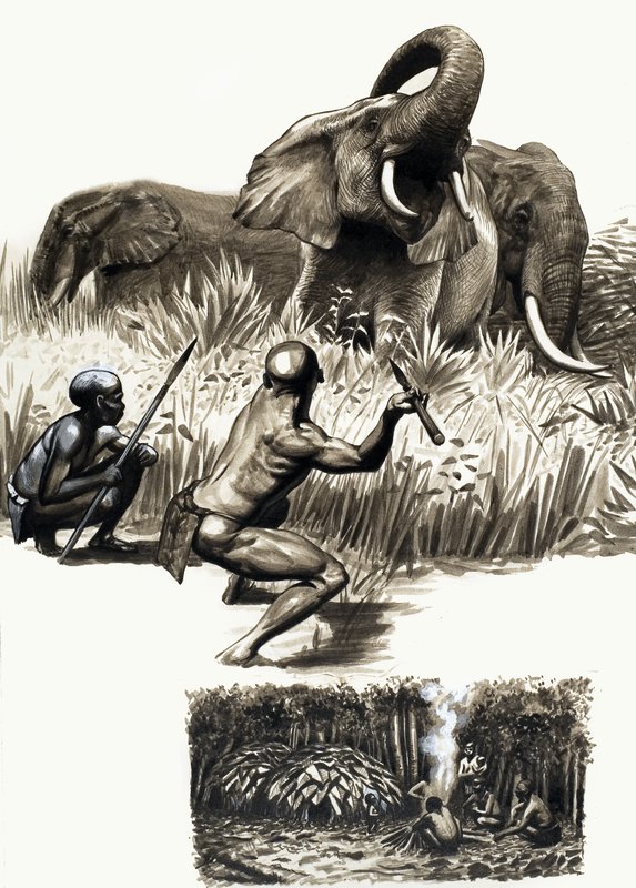 Verdens gamle folkeslag: Tiny Trappers of the Jungle af English School