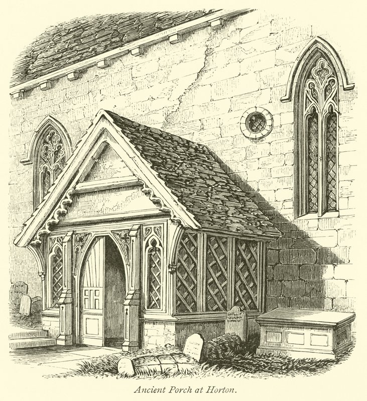 Ancient Porch at Horton  af English School