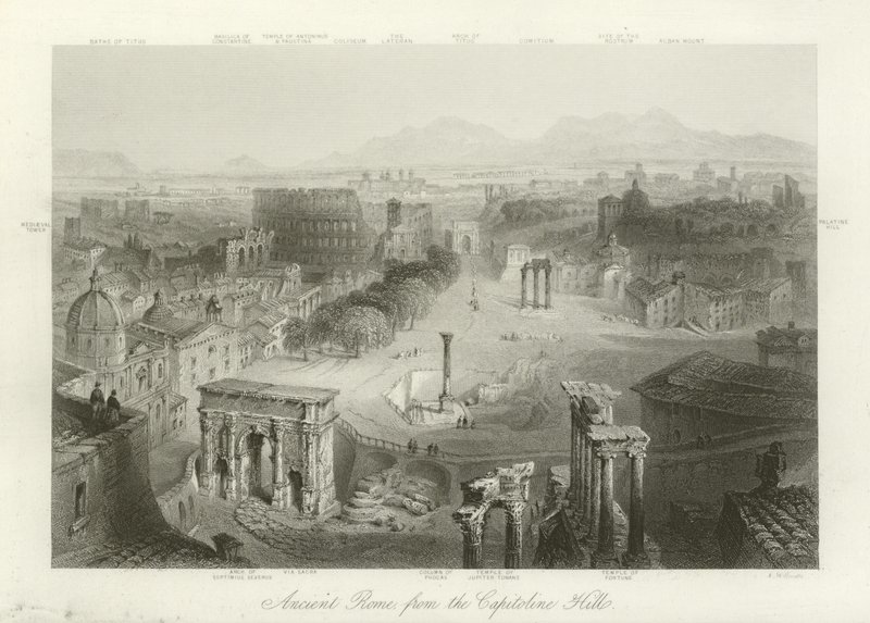 Det gamle Rom fra Capitoline Hills af English School