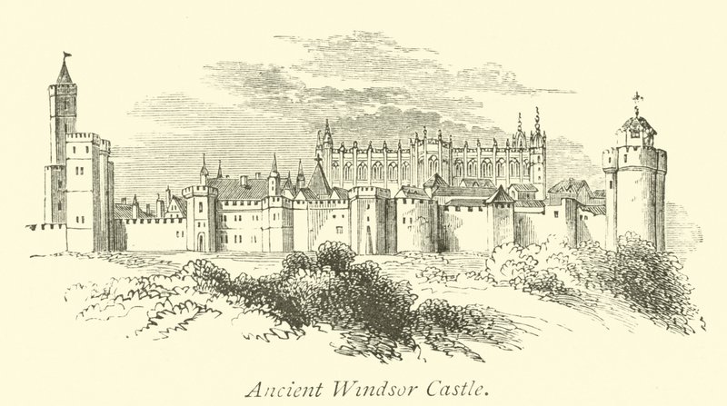 Gamle Windsor Castle af English School