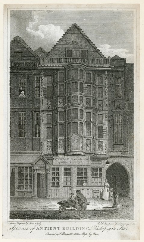 Gammel bygning i Bishopsgate Street af English School