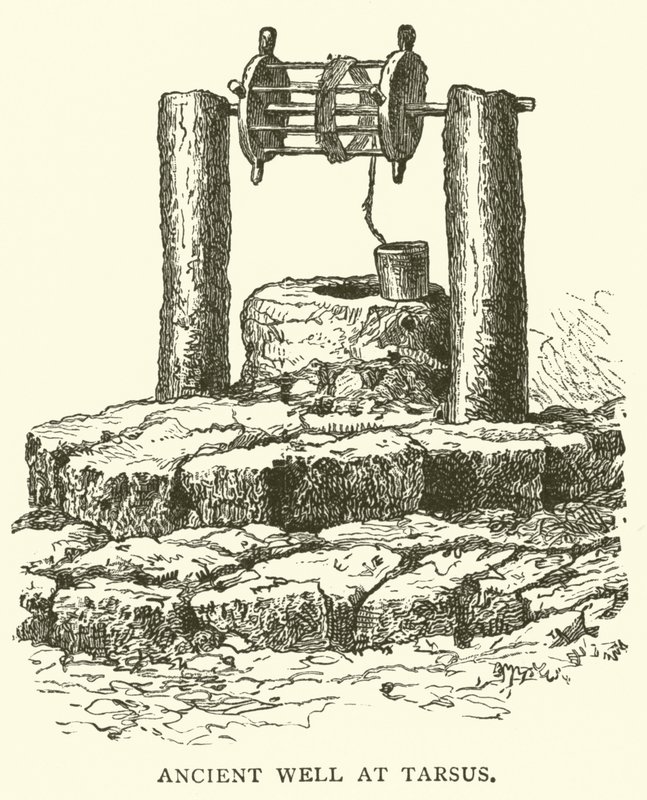 Gammel brønd ved Tarsus (gravering) af English School