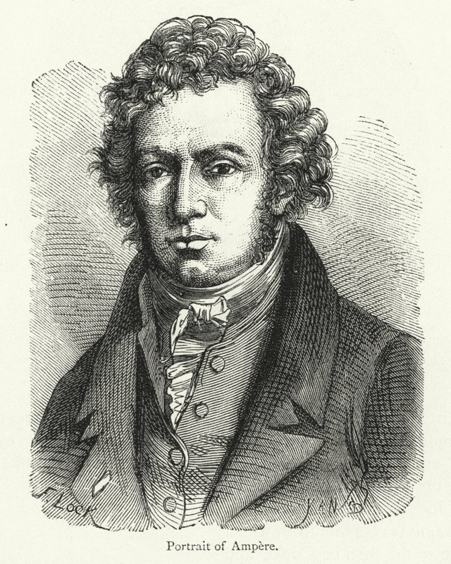 Andre-Marie Ampere, fransk fysiker og pioner inden for elektromagnetisme af English School