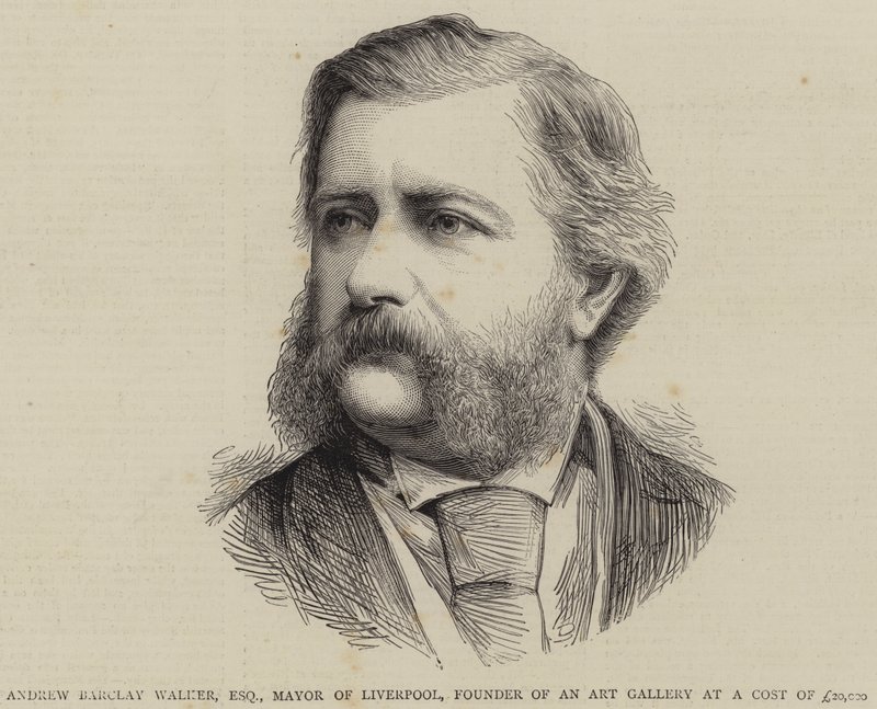 Andrew Barclay Walker, Esquire, borgmester i Liverpool, grundlægger af et kunstgalleri til en pris af £20000 (gravering) af English School