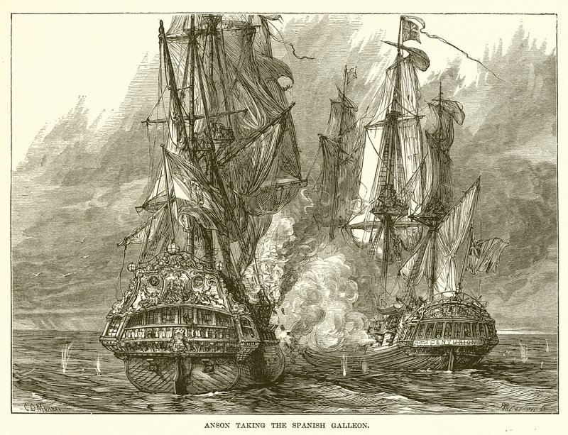 Anson tager spansk galleon af English School