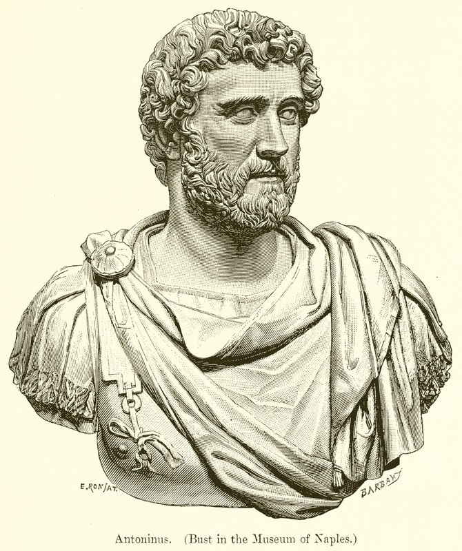Antoninus. (Buste i museet i Napoli) af English School