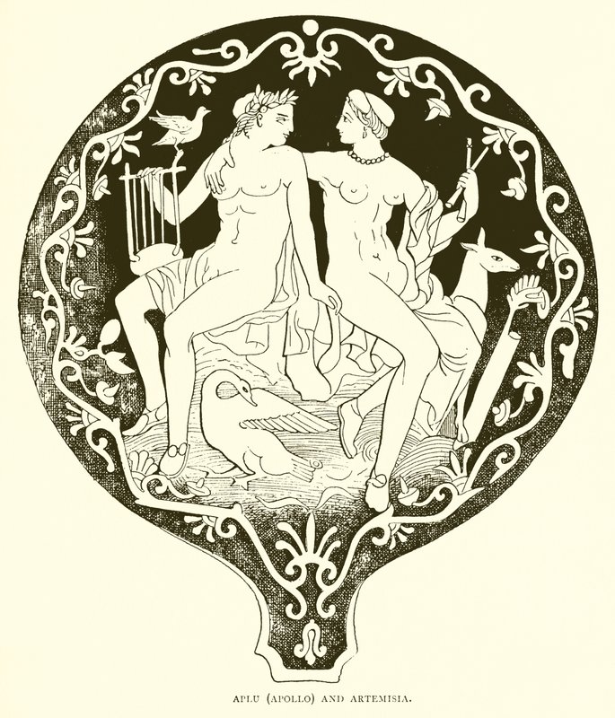 Aplu (Apollo) og Artemisia af English School