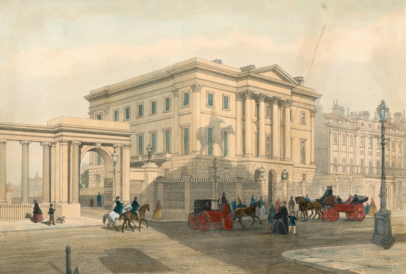 Apsley House og indgang til Hyde Park Corner, Piccadilly, London af English School