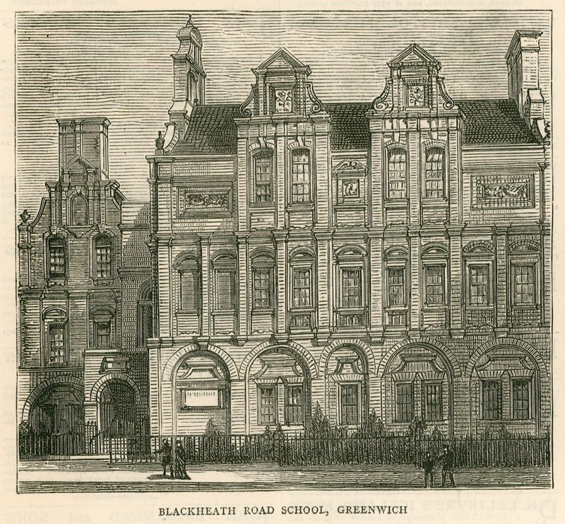 Arkitektur af London School Board: Blackheath Road School, Greenwich, London af English School