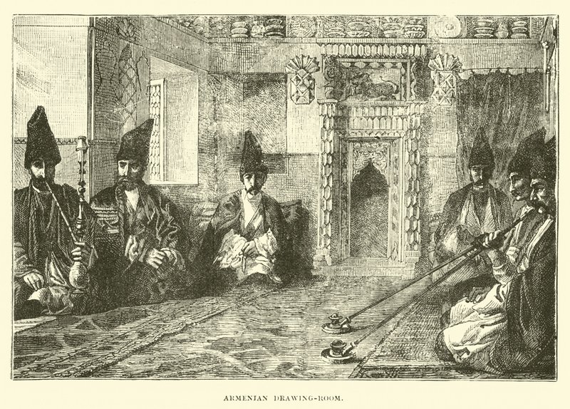 Armenian drawing-room  af English School