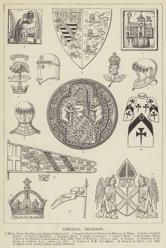 Armorial lejer (gravering) af English School