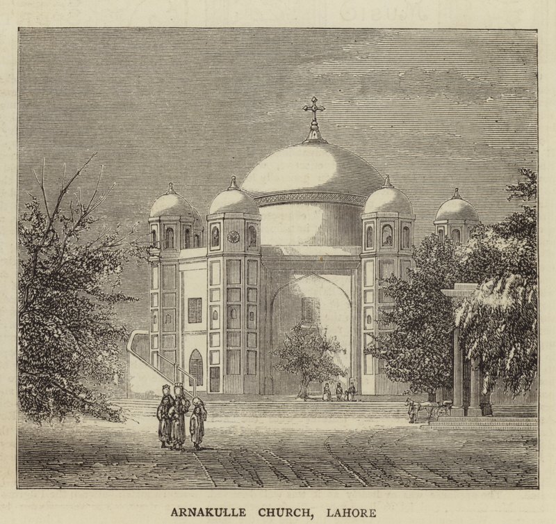 Arnakulle Kirke, Lahore (gravering) af English School