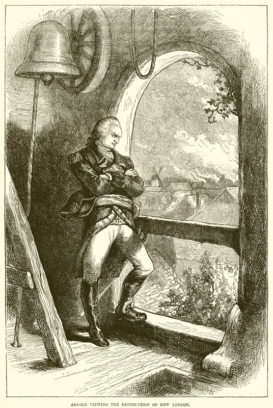 Arnold ser ødelæggelsen af New London af English School