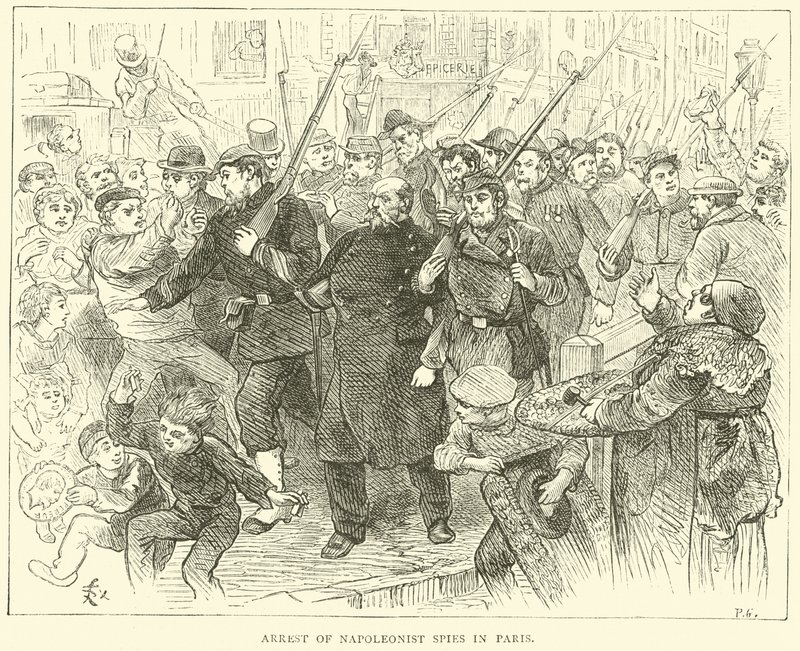 Arrestation af napoleonistiske spioner i Paris, oktober 1870 af English School