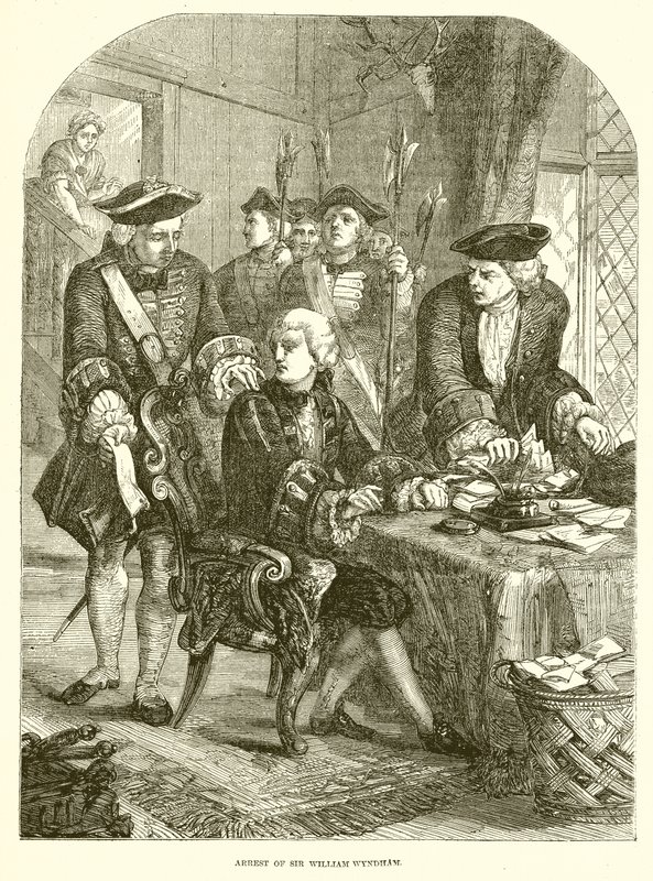 Arrestation af Sir William Wyndham af English School