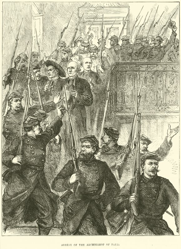 Arrestation af ærkebiskoppen af Paris, marts 1871 af English School