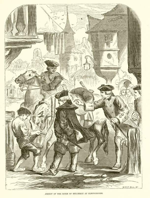 Arrestation af hertugen af Belleisle ved Elbingerode af English School