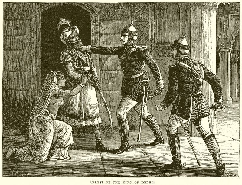 Arrestation af kongen af Delhi af English School
