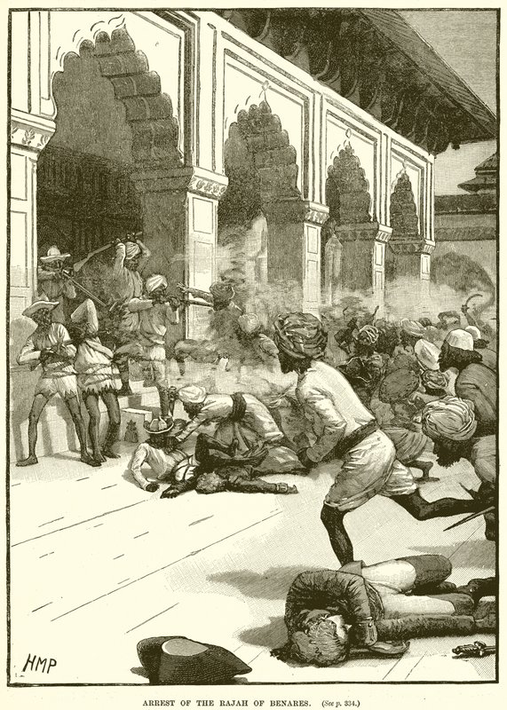Arrestation af Rajah af Benares af English School