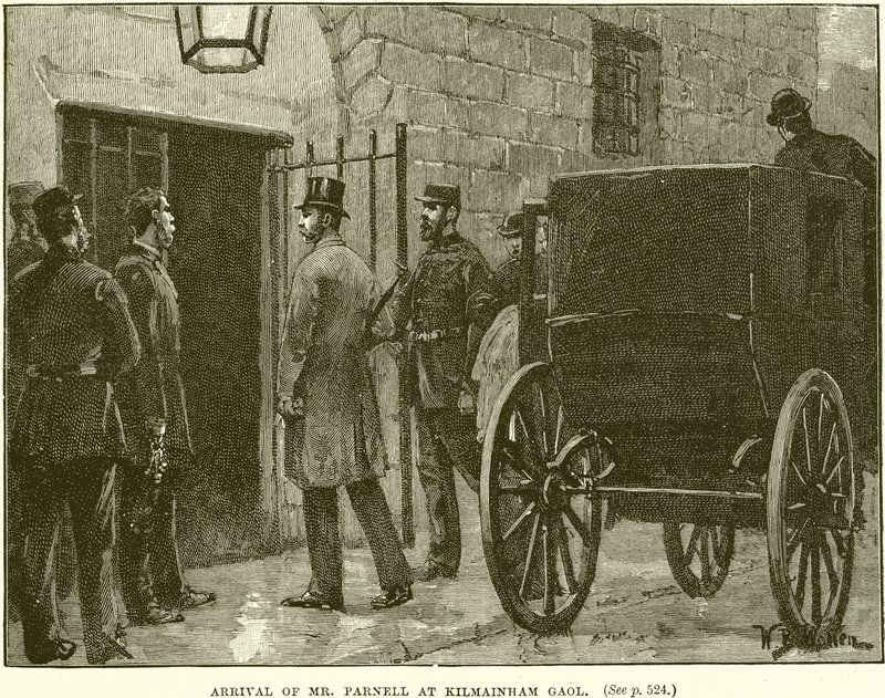 Ankomst af Mr. Parnell til Kilmainham fængsel af English School
