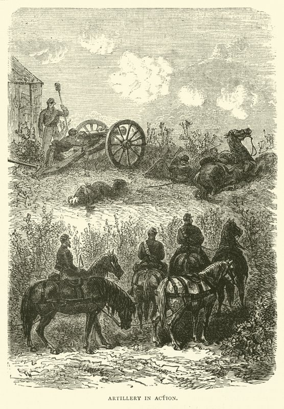 Artilleri i aktion, oktober 1870 af English School