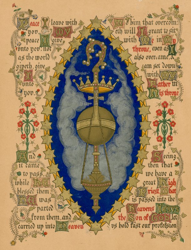 Ascension (farve litho) af English School