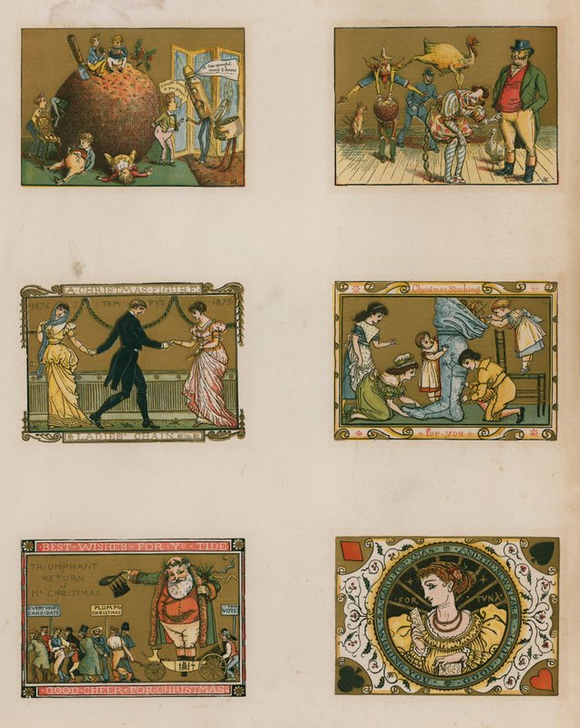 Diverse victorianske julescener af English School