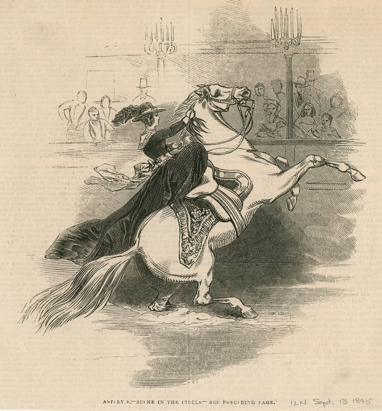 Astleys Amphitheatre, London - Scene i cirkus af English School