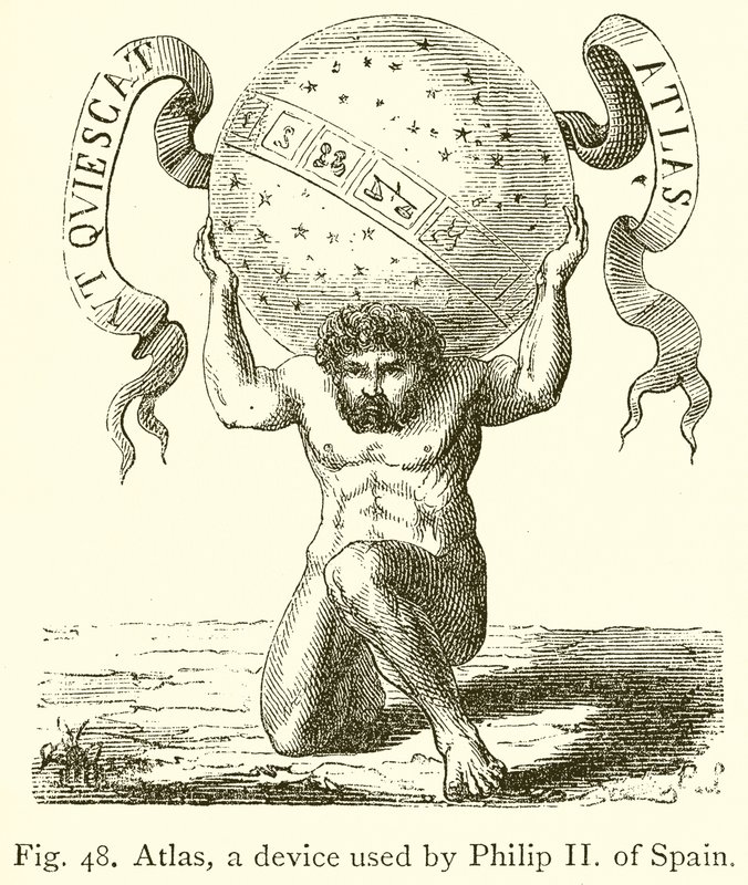 Atlas, en enhed brugt af Filip II af Spanien af English School