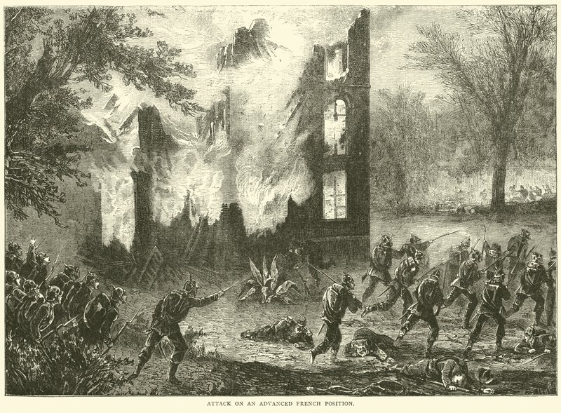 Angreb på en fremskreden fransk position, oktober 1870 af English School