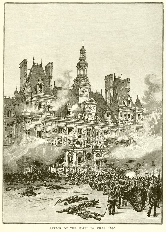Angreb på Hotel de Ville, 1830 af English School