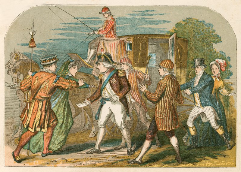 Attentatforsøg på George III af Margaret Nicholson af English School