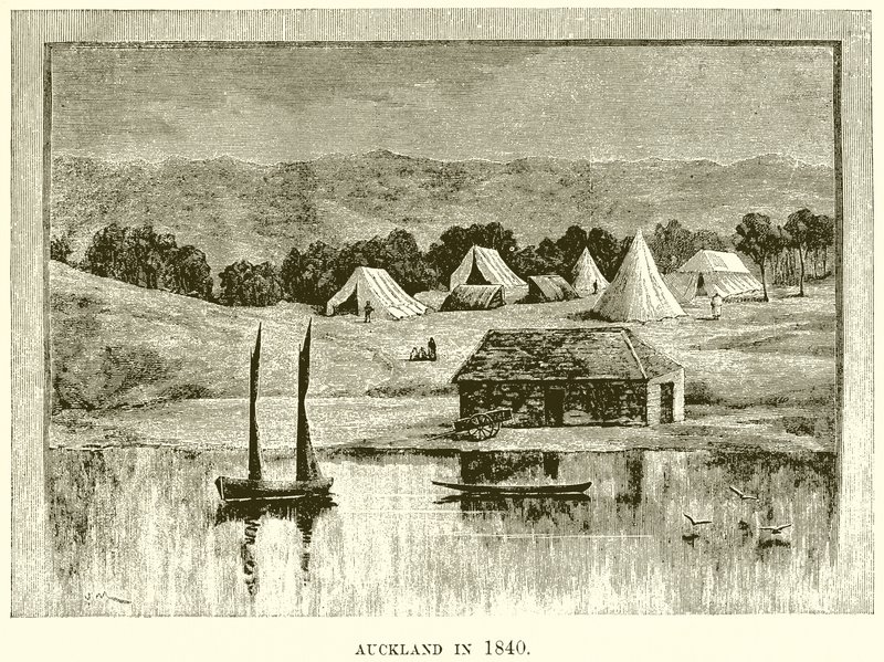 Auckland i 1840 af English School