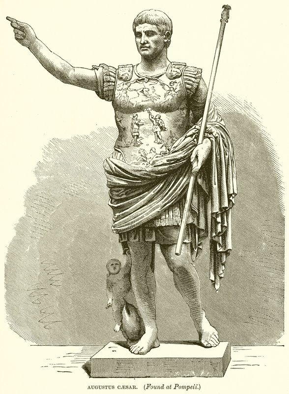 Augustus Cæsar. (Fundet i Pompeji) af English School