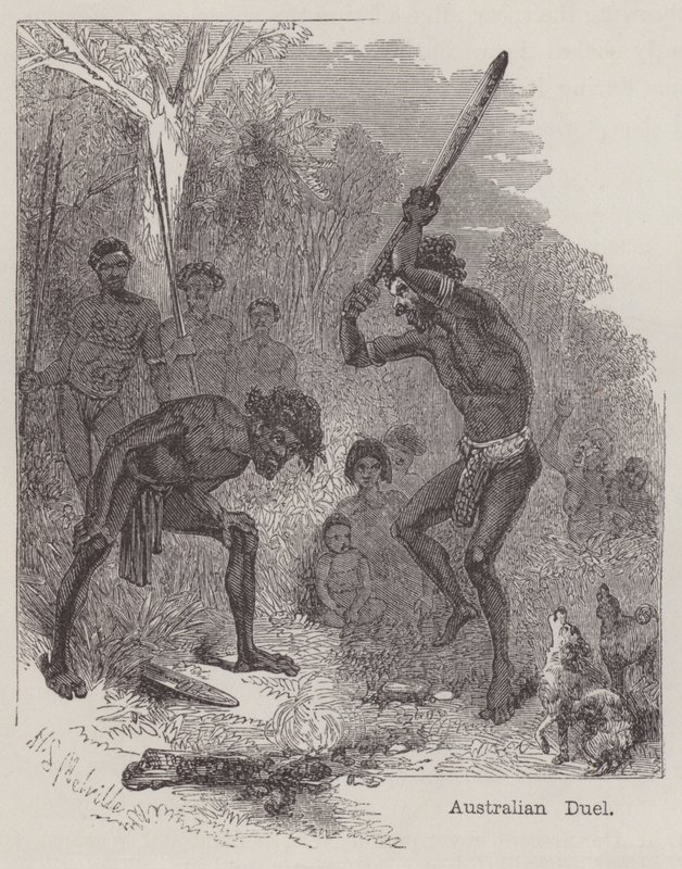 Australsk duel (gravering) af English School