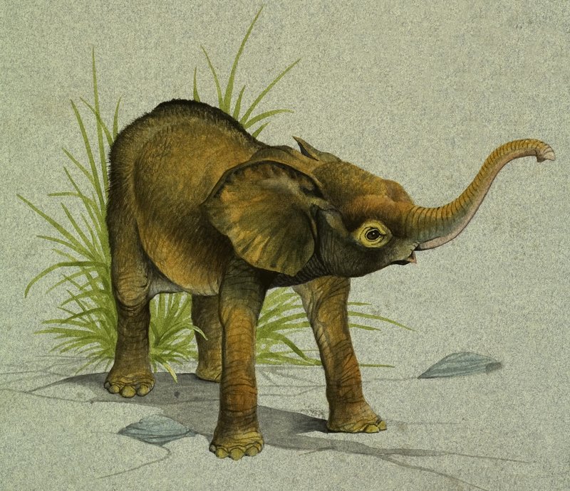Baby elefant af English School