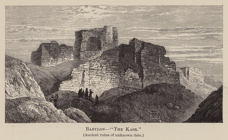 Babylon, "The Kasr" (kobberstik) af English School
