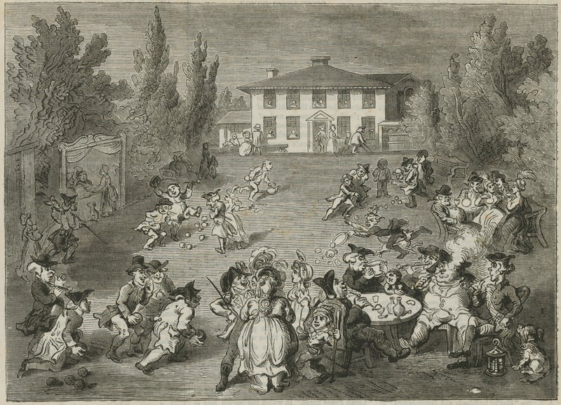 Bagnigge Wells House og Tea Gardens af English School