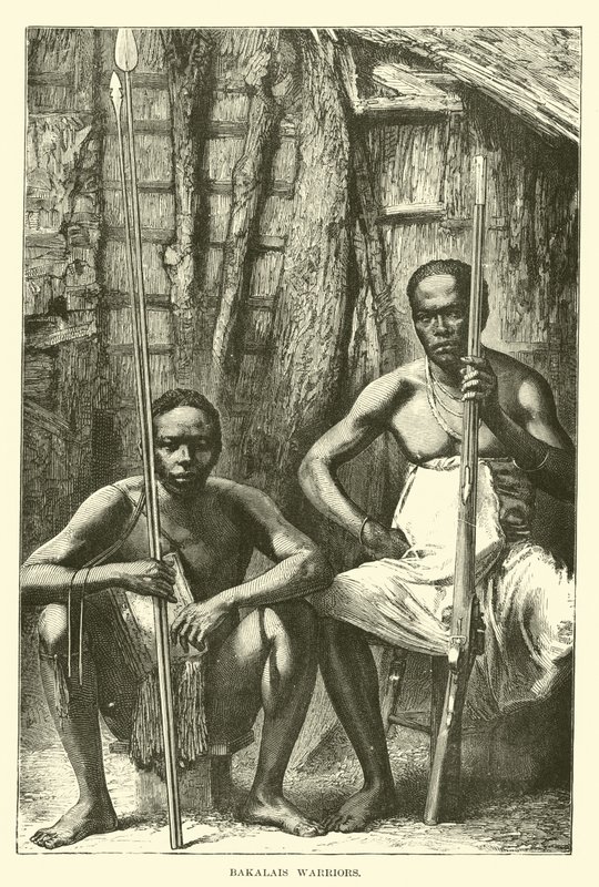 Bakalais warriors  af English School