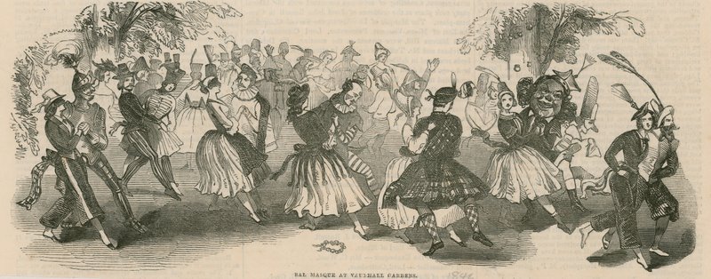 Bal Masque ved Vauxhall Gardens af English School