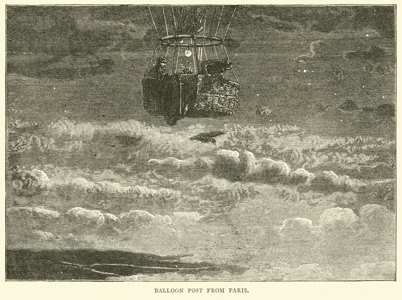Ballonpost fra Paris, oktober 1870 af English School