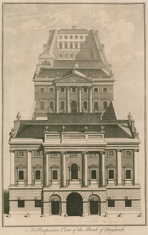 Bank of England, George Sampsons Building, 1734 af English School