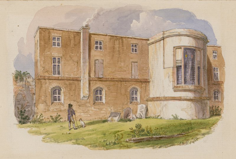 Barber Surgeons Hall, Monkwell Street, London (wc på papir) af English School