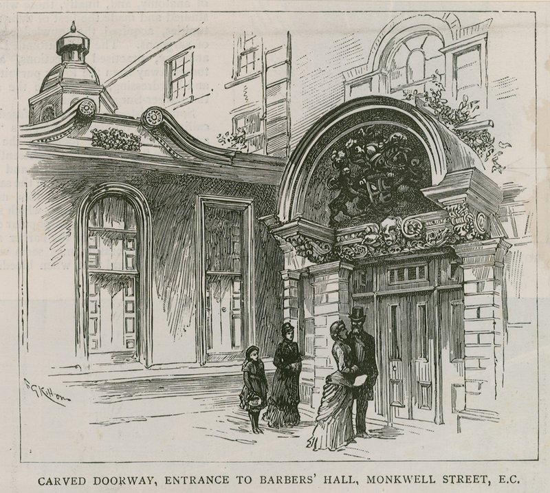 Barber Surgeons Hall, Monkwell Street, London af English School