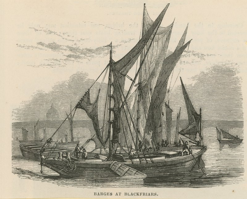 Pramme ved Blackfriars af English School