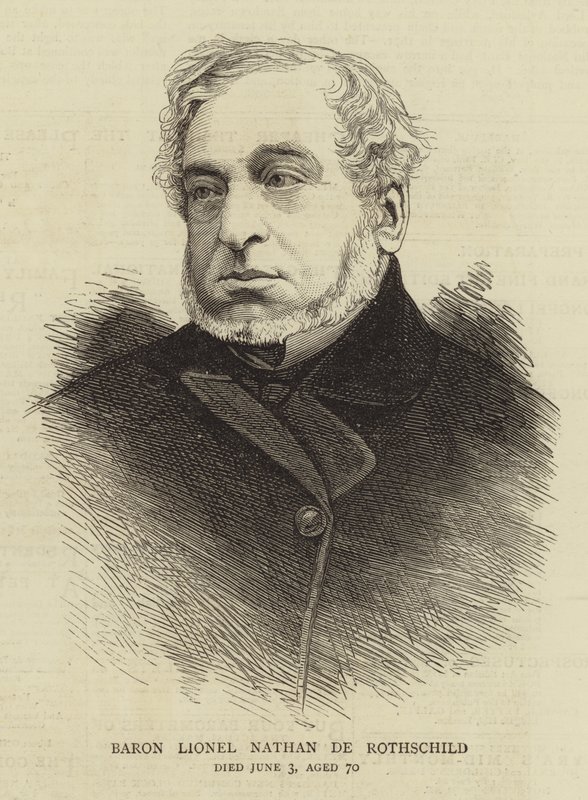 Baron Lionel Nathan de Rothschild (gravering) af English School