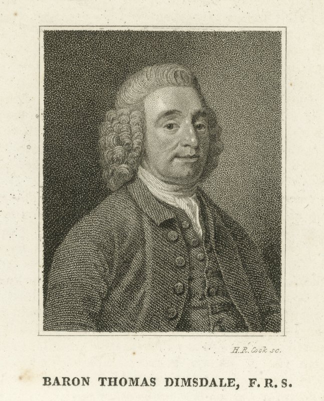 Baron Thomas Dimsdale (gravering) af English School