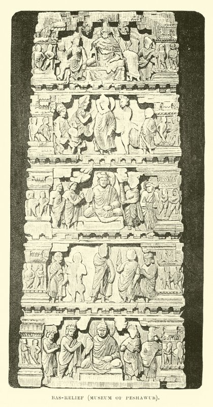 Bas-relief, Museum of Peshawur  af English School