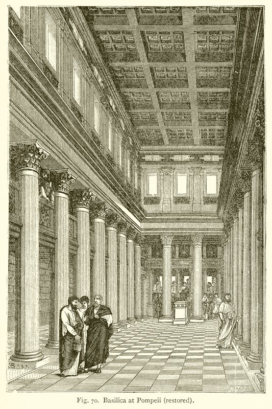 Basilikaen i Pompeji (restaureret) af English School
